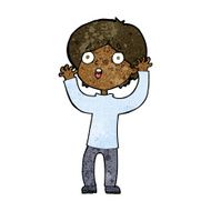 cartoon frightened man N69