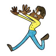 Cartoon Man Running Away N10