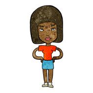 cartoon annoyed woman N122