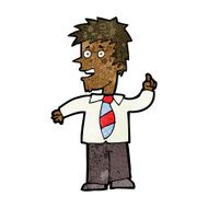 cartoon man with idea N114