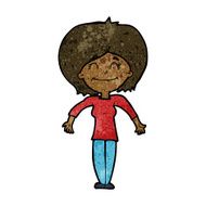 cartoon woman shrugging shoulders N300