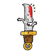 cartoon frightened knife N6