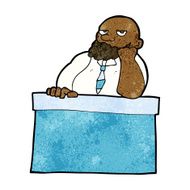 cartoon bored man at desk N6
