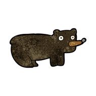 funny cartoon black bear N12