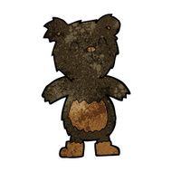 cartoon teddy black bear N5