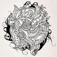 Abstract doodles vector decorative landscape N2