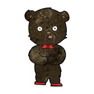 cartoon teddy black bear N6