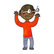 cartoon man with popping out eyes N19