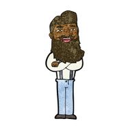 cartoon happy man with beard N30