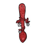 cartoon organic food symbol spoon N3