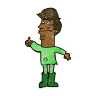 cartoon nervous man N102