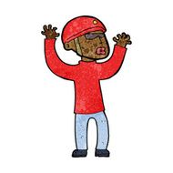 cartoon security man panicking N6