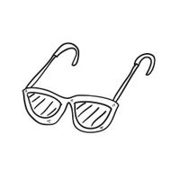 sun glasses hand drawn vector illustration N2