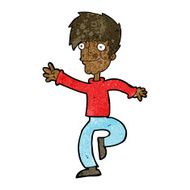 cartoon happy man dancing N23
