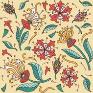 Flowers doodle seamless pattern 3 Vector illustration