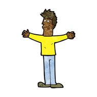 cartoon happy man N318