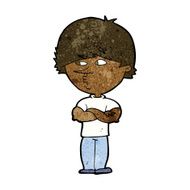 cartoon suspicious man N25