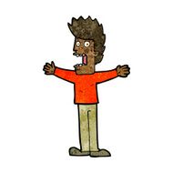 cartoon terrified man N174
