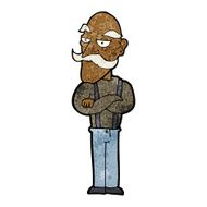 cartoon bored old man N11