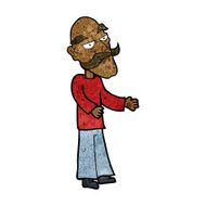 cartoon old man with mustache N16