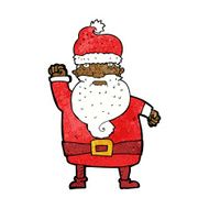 cartoon angry santa claus N13