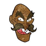 cartoon evil old man face N7