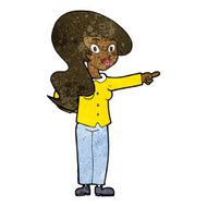 cartoon pretty woman pointing N25