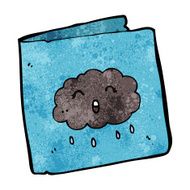 cartoon card with cloud pattern N6