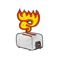 cartoon burning toaster N3