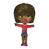 cartoon woman pointing N135