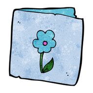cartoon flower greeting card N6