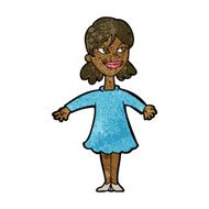 cartoon woman with open arms N63