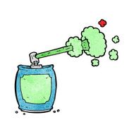 cartoon aerosol spray can N14