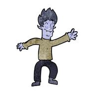 cartoon happy vampire man N20