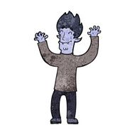 cartoon happy vampire man N21