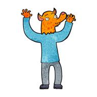 cartoon happy fox man N13