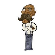 cartoon angry old man N101