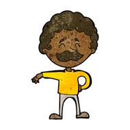 cartoon man making camp gesture N20