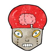 cartoon spooky robot head N8