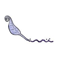 cartoon feather quill N7