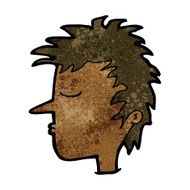 cartoon male face N12