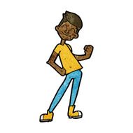 cartoon celebrating man N7