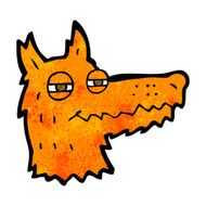 cartoon smug fox face N3
