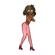 cartoon surprised woman N148