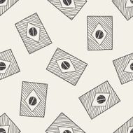 Brazil flag doodle seamless pattern background N2