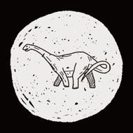 Brontosaurus dinosaur doodle N7