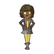 cartoon girl in jacket N6