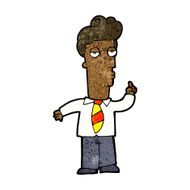 cartoon bored man asking question N7