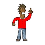cartoon angry man making point N7