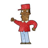 cartoon man punching air N6
